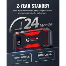 12000A Jump Starter for 12V Vehicles, Portable Car Battery Booster Pack with USB, LED Light, and Storage Case