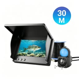 Night Vision & Depth Finder Underwater Fishing Camera Portable Monitor HD Video Recording Fish Finder for Ice Lake Sea Boat Kayak Anglers