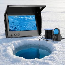 Night Vision & Depth Finder Underwater Fishing Camera Portable Monitor HD Video Recording Fish Finder for Ice Lake Sea Boat Kayak Anglers