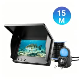 Night Vision & Depth Finder Underwater Fishing Camera Portable Monitor HD Video Recording Fish Finder for Ice Lake Sea Boat Kayak Anglers