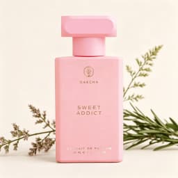 Oakcha Sweet Addict Extrait de Parfum For Women Luscious Sweet Fruity Milky Vanilla Warm Gourmand Aroma Long Lasting Matte Bubblegum Pink Square Bottle With Minimal Embossed Logo Daily Casual Dating Presen