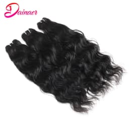 Brazilian Hair Weave Bundles Natural Wave Hair Bundles 3 PCS 100% Human Hair Bundles Natural Color Human Hair Extensions