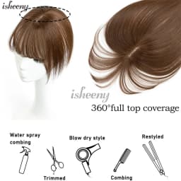 Real Human Hair Topper 5x9cm Base Net Straight Straight Hairpiece Seamless Blending to Hide Bald Spots or White Hair for Women