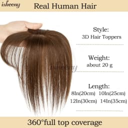 Real Human Hair Topper 5x9cm Base Net Straight Straight Hairpiece Seamless Blending to Hide Bald Spots or White Hair for Women