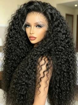 250% Density Curly Lace Front Wigs Human Hair Pre Plucked Curly Human Hair For Women 13x4 HD Transparent Deep Curly Glueless Human Hair Wig Pre Plucked With Baby Hair Natural Color Wear Beginner Friendly Soft and Health For Cosplay Party Gifts