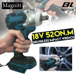 520N.M Torque Brushless Electric Impact Wrench 1/2 inch Cordless Electric Wrench Screwdriver Power Tool for Makita 18V Battery Pin