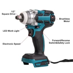 520N.M Torque Brushless Electric Impact Wrench 1/2 inch Cordless Electric Wrench Screwdriver Power Tool for Makita 18V Battery Pin