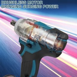 520N.M Torque Brushless Electric Impact Wrench 1/2 inch Cordless Electric Wrench Screwdriver Power Tool for Makita 18V Battery Pin