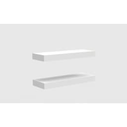 White Floating Shelves Set of 2 Natural Wood Wall Shelves 16.5 Inch Rustic Home Decor Storage Shelf for Living Room Kitchen Bathroom