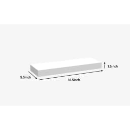 White Floating Shelves Set of 2 Natural Wood Wall Shelves 16.5 Inch Rustic Home Decor Storage Shelf for Living Room Kitchen Bathroom