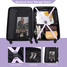 Travelhouse Hardshell Suitcase ABS+PC Luggage Sets Lightweight Durable Suitcase with TSA Lock,3-Piece Set (20/24/28)