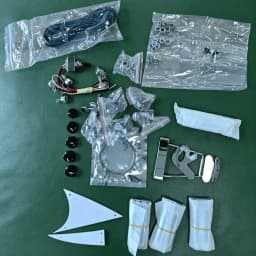 US Warehouse Unfinished Unique Offset Electric Guitar DIY Kit Basswood Blank Body & Neck SSS Single Coil Cavity Bigsby Tremolo System Full Complete Hardware Wiring Set Free Shipping