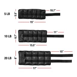 Adjustable Wrist Weights Ankle Weights Pair 5lb Total with 6 Removable Weight Packs 2.5-Pound Each