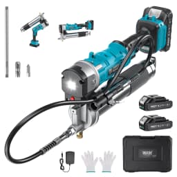 Seesii Grease Gun 12000PSI 2-in-1 Electric Grease Gun Kit & 4000 PSI Mini Portable Grease Gun Kit Car Oil Pump Oil Change Tool with 2.0Ah Battery Flexible Hose for Automotive Marine Easy Priming Works