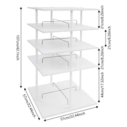 Multi-tier Shoe Storage Rack, Rotating Shoes Shelf Organizer, Shoe Rack, 360° Revolving Footwear Storage Tower for Apartment Hallway Shoe Shop Display