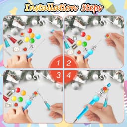 Teacher Beadable Pens Craft - 15 Set Teacher Day Appreciation Gift, DIY Thank You Teach Beaded Pen Making Kit with Beads Bulk, Make Your Own Wood Beading Ballpoint for Student Classroom Party