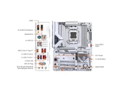 GIGABYTE B850 EAGLE WIFI7 ICE AMD AM5 LGA 1718 Motherboard, ATX, DDR5, 3x M.2, PCIe 5.0, USB-C, WIFI7, 2.5GbE LAN, EZ-Latch