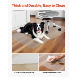 VEVOR Chair Mat Plastic Floor Protector Rug with Studded Non-Slip & Easy to Clean Smooth Glide Under Desk Rug for Home Office