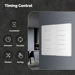 MOES Tuya Wi-Fi Smart Button Wall Switch (US Single-Live/Neutral Wire),Work with Alexa and Google Home,No Neutral Wire Required