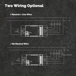 MOES Tuya Wi-Fi Smart Button Wall Switch (US Single-Live/Neutral Wire),Work with Alexa and Google Home,No Neutral Wire Required