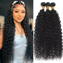Raw Human Hair Bundles Loose Deep Wave Virgin Remy Hair Extensions for Women Sew in Quick Weave Bundle 3/4 Bundles