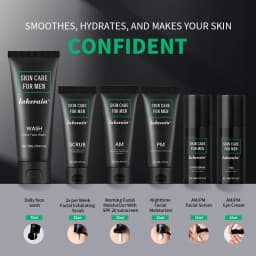 Lakerain Men Skin Care Set Long-lasting Hydration Oil Control Deep Cleaning Face SPF20 Non-greasy Refreshing Skin Care Kit
