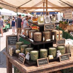 3 Tier Retail Table Display Stand for Vendors & Events - Portable PVC Riser Shelves for Farmers Market, Craft Shows, Cupcakes, Candles & Jewelry (Black)