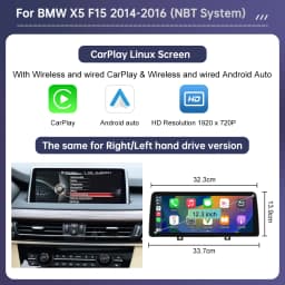 Road Top Linux Touch Screen For BMW X5 F15 F85 X6 F16 F86 2014-2016 Wireless Carplay Display Android Auto Car Multimedia Player