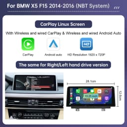 Road Top Linux Touch Screen For BMW X5 F15 F85 X6 F16 F86 2014-2016 Wireless Carplay Display Android Auto Car Multimedia Player