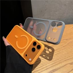 Matte Translucent Magnetic Phone Case, Soft-Touch Shockproof Full Coverage Protective Cover with Camera Lens Protection, Supports Wireless Charging, Compatible with iPhone 17 Pro Max/16 Pro/15/14/13/Air Series