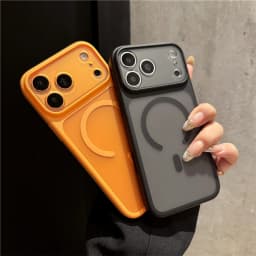 Matte Translucent Magnetic Phone Case, Soft-Touch Shockproof Full Coverage Protective Cover with Camera Lens Protection, Supports Wireless Charging, Compatible with iPhone 17 Pro Max/16 Pro/15/14/13/Air Series