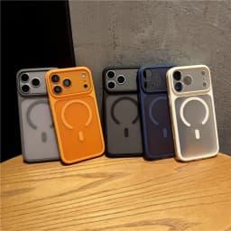 Matte Translucent Magnetic Phone Case, Soft-Touch Shockproof Full Coverage Protective Cover with Camera Lens Protection, Supports Wireless Charging, Compatible with iPhone 17 Pro Max/16 Pro/15/14/13/Air Series