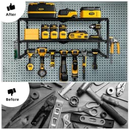 Heavy Metal Garage Wall Mount Cordless Drill Rack Organizer Shelf Tool Storage for Home Organization