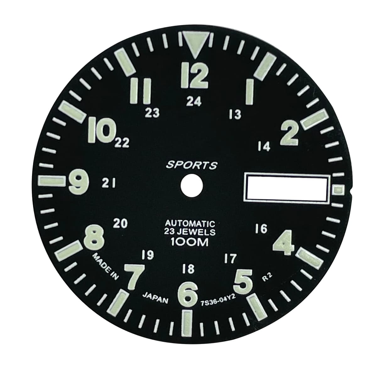 28.5mm/1.11in Super Lumin Dial for NH36A Movement C3 Green Luminous Watch Face Dial Plate Replacement Black/White Watch Parts