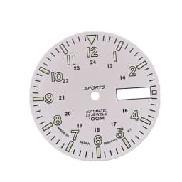 28.5mm/1.11in Super Lumin Dial for NH36A Movement C3 Green Luminous Watch Face Dial Plate Replacement Black/White Watch Parts