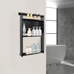 3 Tier Storage Rack Rust-Resistant 47*9*85.1cm Wall-Mounted Storage Rack for Bedrooms/Toilets/Balconies