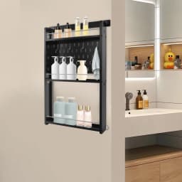 3 Tier Storage Rack Rust-Resistant 47*9*85.1cm Wall-Mounted Storage Rack for Bedrooms/Toilets/Balconies