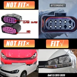 LED Headlights for Volkswagen VW Golf MK7.5 TSI TDI Variant halogen 2017-2020 [not fit GTI/GTD/Rline/MK7] Front Lamps Assembly