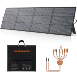 MHPOWOS 220W Foldable Solar Panel 40V Solar Charger for Power Station RV Camping Off Grid Fishing IP67 Waterproof Monocrystalline Portable Solar Panel