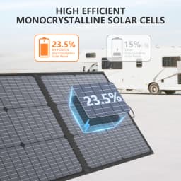 MHPOWOS 220W Foldable Solar Panel 40V Solar Charger for Power Station RV Camping Off Grid Fishing IP67 Waterproof Monocrystalline Portable Solar Panel
