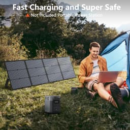 MHPOWOS 220W Foldable Solar Panel 40V Solar Charger for Power Station RV Camping Off Grid Fishing IP67 Waterproof Monocrystalline Portable Solar Panel