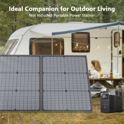 MHPOWOS 220W Foldable Solar Panel 40V Solar Charger for Power Station RV Camping Off Grid Fishing IP67 Waterproof Monocrystalline Portable Solar Panel