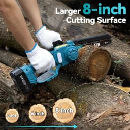 SEESII 2-in-1 Cordless 8'' Electric Chainsaw with 3M Extension Pole Electric Polesaw for Tree Trimming Limb Branch Cutter Pruner