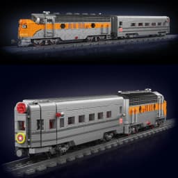 Mould King 12018 Technical Train Toys The RC USA EMD F7 WP Diesel Locomotive Building Block Brick Assembly Kids Christmas Gift