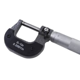 Professional 0-1“ Ultra-Precision OD Micrometer with Carbide Tipped Probe - 0.0001” Steps, Ratchet Stop and Lock Nut