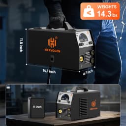 Hzxvogen Mig185 Multi-Process Welder 4 in 1 Mma/Gasless Mig/Gas Mig/Lift Tig Synergy Control Led Screen Inverter Welding Machine