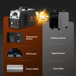 Hzxvogen Mig185 Multi-Process Welder 4 in 1 Mma/Gasless Mig/Gas Mig/Lift Tig Synergy Control Led Screen Inverter Welding Machine