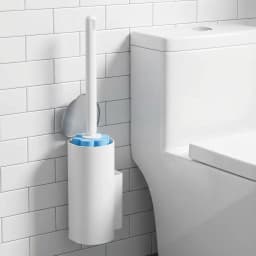 Disposable Toilet Brush with Holder Set - Hygienic Toilet Cleaning Kit with Replaceable Heads, Deep Cleaning Bathroom Tool