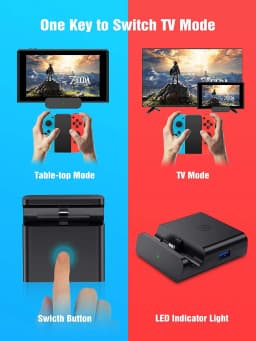 NEWDERY Switch TV Dock for Nintendo Switch&OLED USB C to HDMI Multiport Hub Adapter Portable PD Charger Dock Switch Accessories