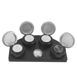 Alloy Metal Watch Oil Pot Set Lubrication Stand Oiler Holder W/ 4 Cups Metal Tray Oilers Watchmaker Watch Practical Repair Tool